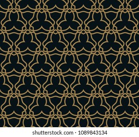 Seamless pattern. Graphic lines ornament. Floral stylish background.