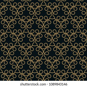 Seamless pattern. Graphic lines ornament. Floral stylish background.