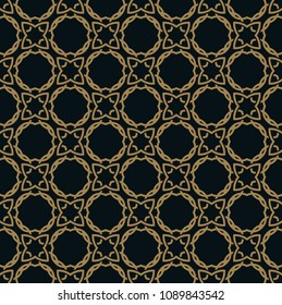Seamless pattern. Graphic lines ornament. Floral stylish background.
