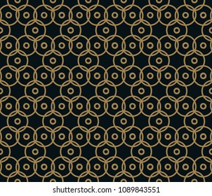 Seamless pattern. Graphic lines ornament. Floral stylish background.