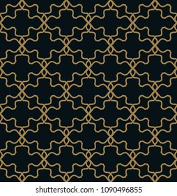 Seamless pattern. Graphic lines ornament. Floral stylish background.