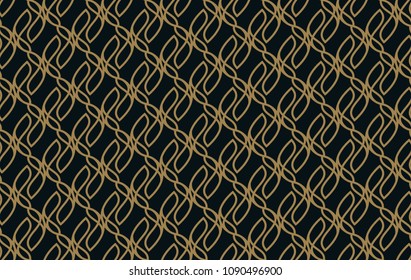 Seamless pattern. Graphic lines ornament. Floral stylish background.