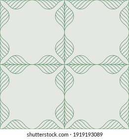 Seamless pattern. Graphic ornament. Floral stylish background. Vector repeating texture with stylized leaves