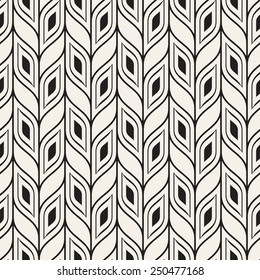 Seamless pattern. Graphic ornament. Floral stylish background. Vector repeating texture with stylized leaves