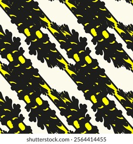 Seamless pattern. Graphic ornament. Floral stylish background. Repeating texture with stylized leaves