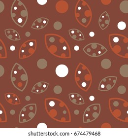 Seamless pattern. Graphic ornament. Floral stylish background. Vector repeating texture with stylized leaves
