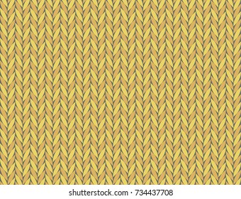 Seamless pattern. Graphic ornament. Floral stylish background. Vector repeating texture with stylized yellow leaves