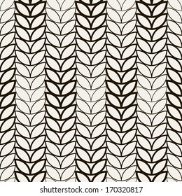 Seamless pattern. Graphic ornament. Geometric stylish background. Vector repeating texture with stylized leaves