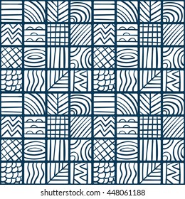 Seamless pattern. Graphic ornament. Geometric stylish background. Vector repeating texture.