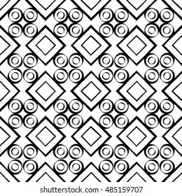 Seamless pattern. Graphic ornament. Geometric stylish background. Vector repeating texture.