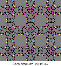 Seamless pattern. Graphic ornament. Graphic stylish background. Vector repeat texture with stylized diamonds.