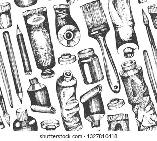 Seamless pattern with graphic paints