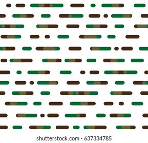 Seamless pattern graphs intersect diagonal stripes with round corners. Colorful geometric on a white background. Vector illustration, Eps10