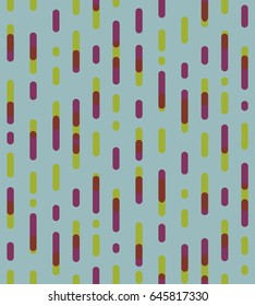 Seamless pattern graphs intersect diagonal stripes with round corners. Colorful geometric on a white background. Vector illustration, Eps10