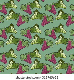 Seamless pattern, grappe theme, vector illustration