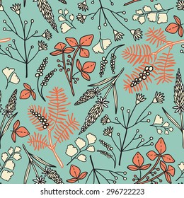 Seamless pattern with grass. Vector illustration.