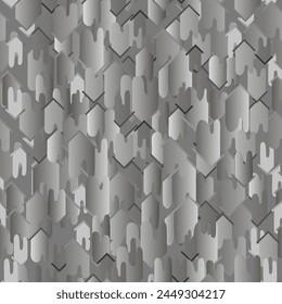 Seamless pattern of gray abstract geometric shapes. Vector illustration. For prints on fabrics, covers, wallpaper and for creating fills