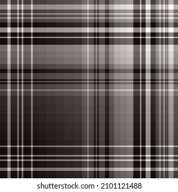 Patrón inmaculado en colores grises y negros para la lija, tela, textil, ropa, mantel y otras cosas. Imagen vectorial.