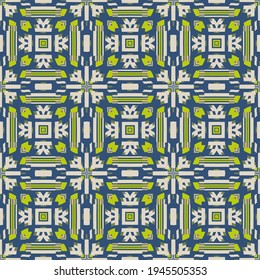 Patrón inmaculado en verde gris para la decoración, papel pintado, azulejos, textiles, pañuelos de cuello. Decoración casera, decoración interior, diseño de tela.