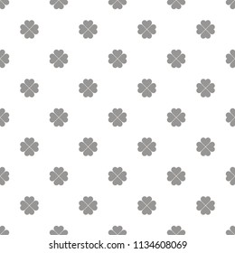 Seamless pattern of gray clovers. Vector ornament.