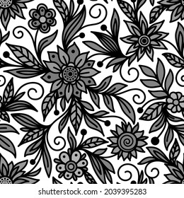 Seamless pattern with gray colors on a white background in a vector