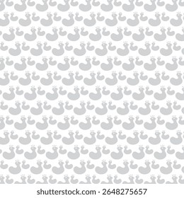 Seamless Pattern of Gray Ducks