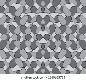 Seamless pattern with gray geometric forms.