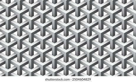 A seamless pattern of gray geometric shapes