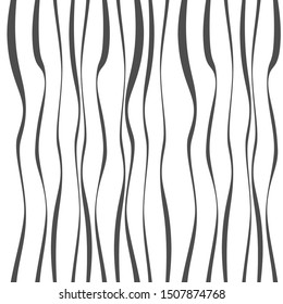 Seamless pattern. Gray waves on white backround. Vector illustration.