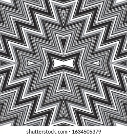 seamless pattern with gray zigzag lines.