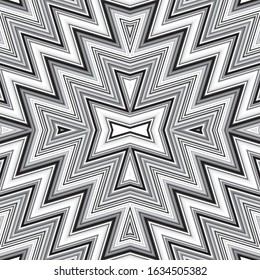 seamless pattern with gray zigzag lines.