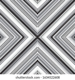 seamless pattern with gray zigzag lines.