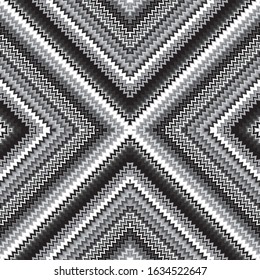 seamless pattern with gray zigzag lines.
