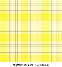Seamless pattern in great cozy yellow and beige colors for plaid, fabric, textile, clothes, tablecloth and other things. Vector image. 