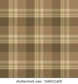Seamless pattern in great discreet brown  colors for plaid, fabric, textile, clothes, tablecloth and other things. Vector image. 
