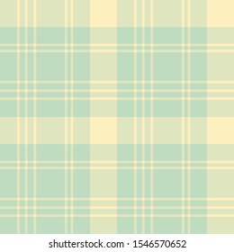 Seamless pattern in great pastel light green and yellow colors for plaid, fabric, textile, clothes, tablecloth and other things. Vector image. 