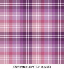 Seamless pattern in great pink, white, light and dark violet  colors for plaid, fabric, textile, clothes, tablecloth and other things. Vector image. 