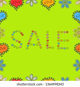 Seamless pattern. Great for social media. Giveaway poster, card. Vector illustration. Hand drawn fashion illustration with elements on green, black and blue colors.