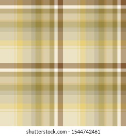 Seamless pattern in great swamp yellow, brown and light and dark beige colors for plaid, fabric, textile, clothes, tablecloth and other things. Vector image. 