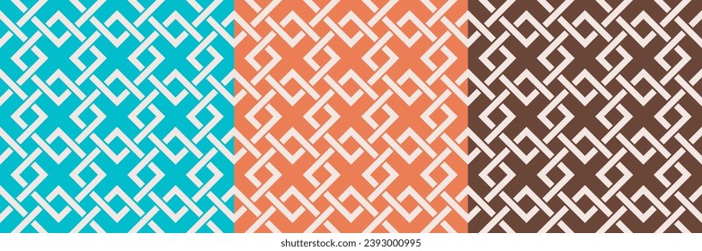 nahtlose Muster Griechen-Stil, einfache Wiederholtextilien, antike geometrische Formen, Zag und Rhombus, Netzmuster, Vektorgrafik