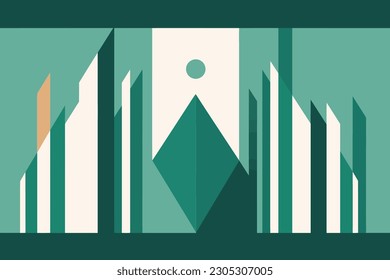 Seamless pattern with green abstract vector illustration 