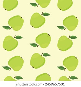 patrón sin fisuras con manzanas verdes, eps 10	