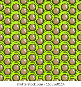 Patrón sin problemas con aguacate verde. Antecedentes alimentarios. Ilustración de otoño y verano con coloridas frutas lindas. Concepto ecológico. Impresión vectorial para invitación, afiche, tarjeta, tela, textil.