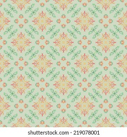 seamless pattern with green background, vector background