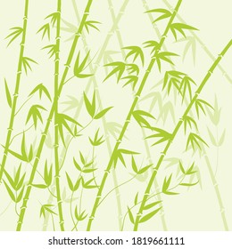 Patrón transparente de tallos de bambú verde, ilustración vectorial, EPS10.