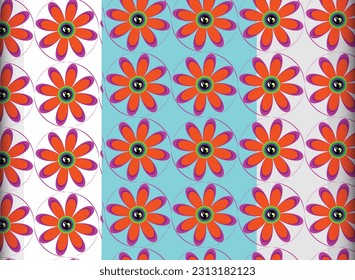 Seamless pattern, green, black and white split-leaf  with vines on white background, pastel vintage theme