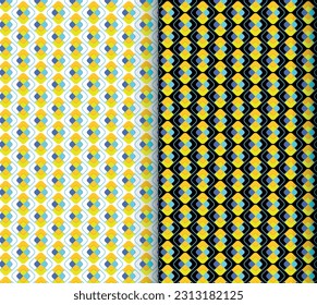 Seamless pattern, green, black and white split-leaf  with vines on white background, pastel vintage theme