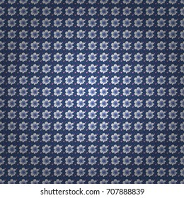 Seamless pattern with a green, blue and violet bright summer floral print, flowers, foliage. Vector illustration.