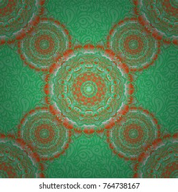 Seamless pattern of green, brown and orange glitter stripes, zigzag chevron, wavy stripe, seamless texture lines. Hand drawn vector pattern for cards, invitation, wedding, wrapping paper.