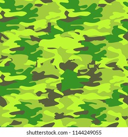 SEAMLESS PATTERN GREEN CAMOUFLAGE GREEN